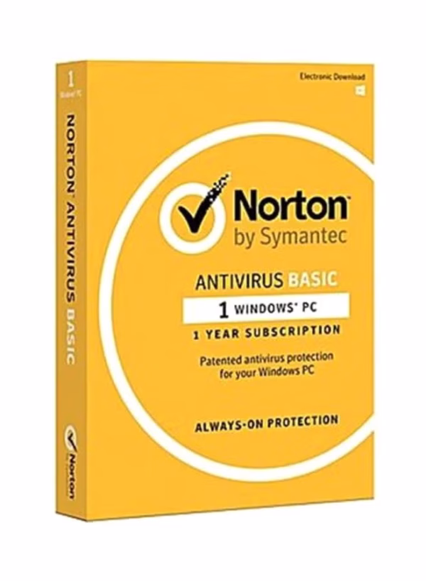 Symantec Anti-Virus Basic 1 User, 1 Device Yellow/White